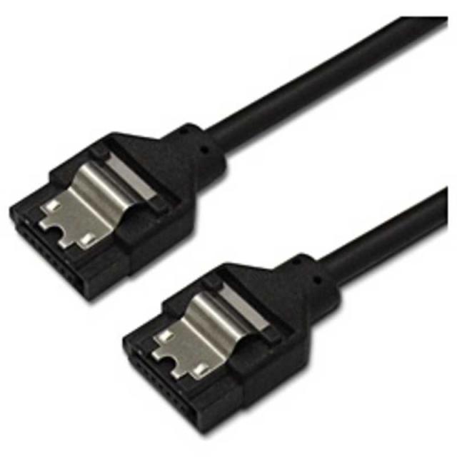 他サイト： アイネックス ラッチ付 シリアルATAラウンドケーブル(30cm) SATR‐3103BKの商品画像