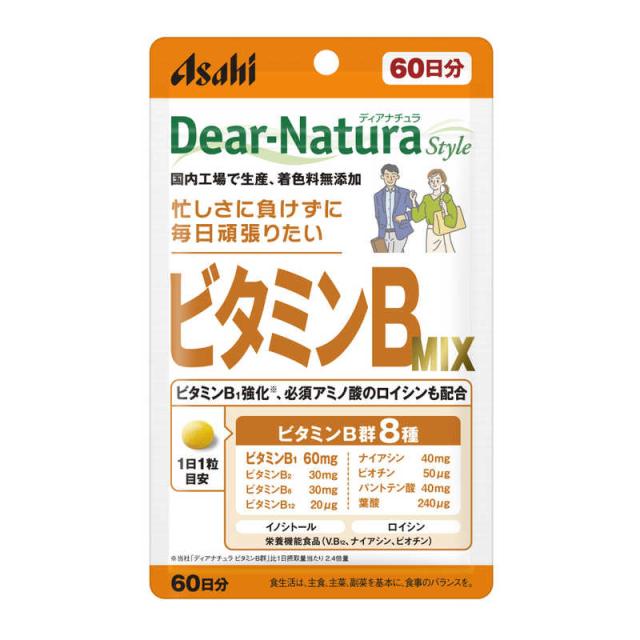 他サイト： アサヒグループ食品 Dear-Natura(ディアナチュラ)ディアナチュラスタイル ビタミンBMIX60日  栄養補助食品  の商品画像