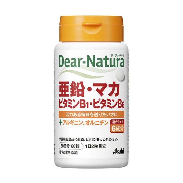 他サイト： アサヒグループ食品 Dear-Natura(ディアナチュラ) 亜鉛・マカ・ビタミンB1・ビタミンB6  30日分(60粒) 栄養の商品画像