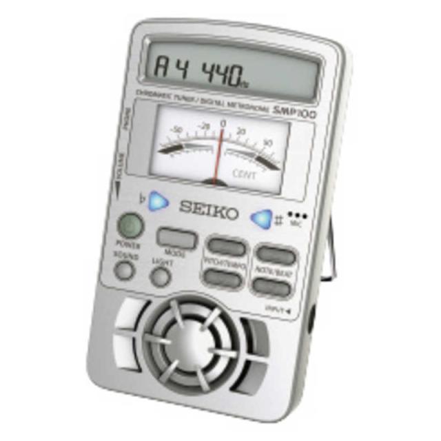 他サイト： セイコーインスツル 大音量/アナログメーター搭載のプロフェッショナルメトロノーム×チューナー SMP100 シルバーの商品画像