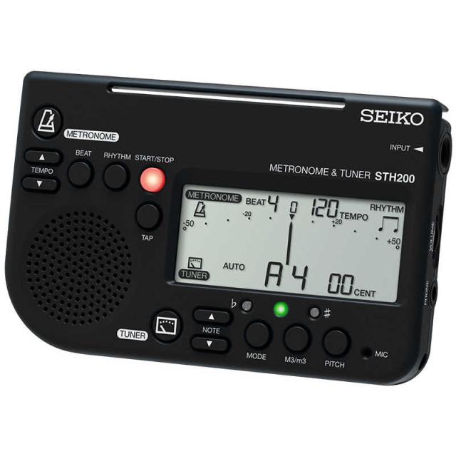 他サイト： セイコーインスツル メトロノーム&チューナー SEIKO 黒 STH200BKの商品画像