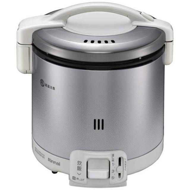 リンナイ ガス炊飯器 炊飯専用タイプ 0.8L都市ガス用 こがまる グレイッシュホワイト RR-050FS