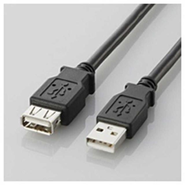 他サイト： エレコム ELECOM USB-A延長ケーブル [USB-A オス→メス USB-A /5m /USB2.0] ブラック U2Cの商品画像