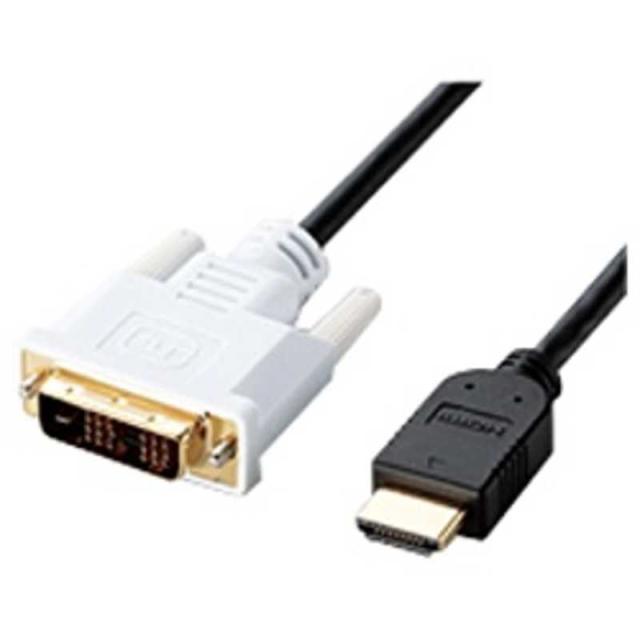 他サイト： エレコム ELECOM 映像変換ケーブル シングルリンク ブラック [HDMI⇔DVI /1m] DH-HTD10BKの商品画像