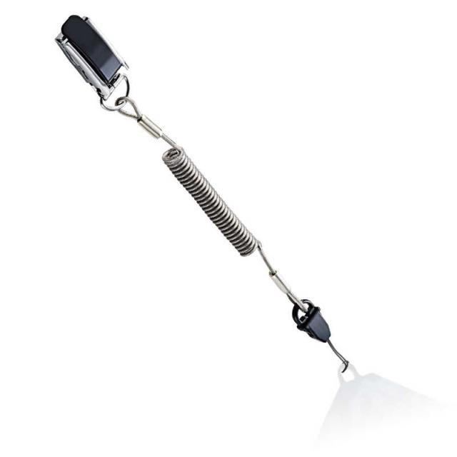 他サイト： エレコム ELECOM 〔カールストラップ〕 スマートフォン用 クリップ 高耐久 最大50cm ブラック P-STCS50BKの商品画像