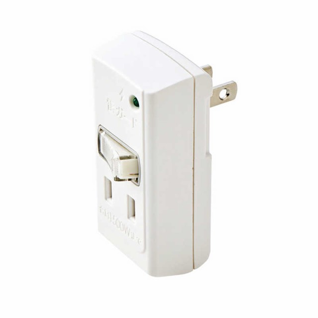 他サイト： エレコム ELECOM 雷ガード 付き スイッチ 電源タップ タップ 2ピン式 2個口 T-KTR03WH (ホワイト)の商品画像