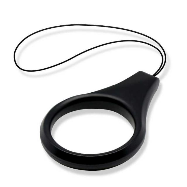 他サイト： エレコム ELECOM スマホ用ストラップ フィンガーストラップ アルミライク ブラック PSTFALBKの商品画像