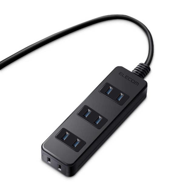 他サイト： エレコム ELECOM AVシャッター 電源タップ タップ 4個口 2.5m AVT-ST02-2425BKの商品画像