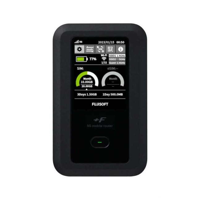 他サイト： 富士ソフト 5Gモバイルルーター ブラック [SIMフリー /eSIM対応] FS050WMB1の商品画像