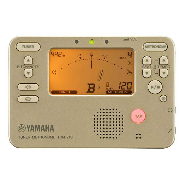他サイト： ヤマハ YAMAHA チューナーメトロノーム ゴールド TDM-710GLの商品画像
