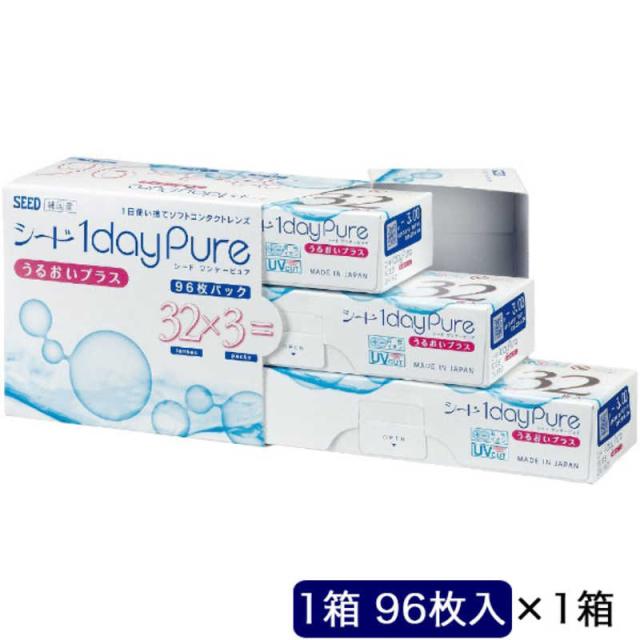 他サイト： SEED (度あり/-0.75) ワンデーピュアうるおいプラス96枚パック (BC8.8) の商品画像