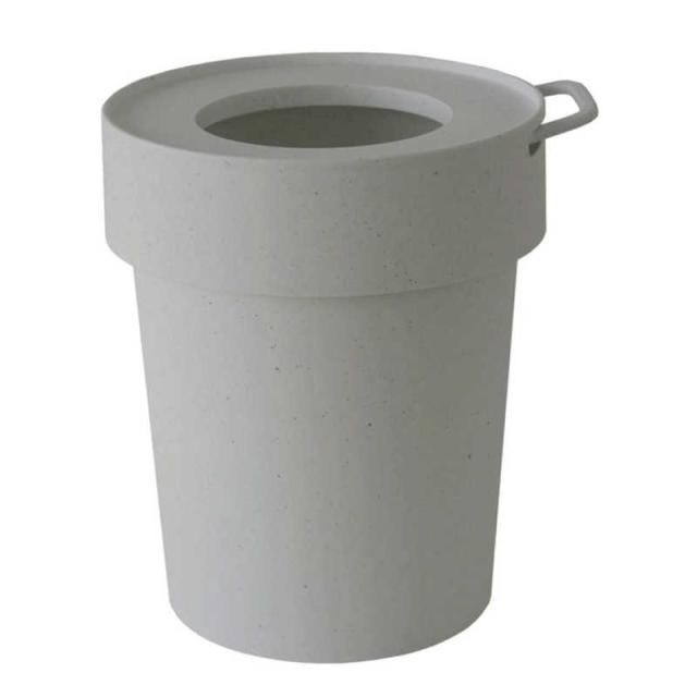 他サイト： 八幡化成 ゴミ箱 S 5L 丸型 ゴミ袋が見えない タップトラッシュ グレー 124676の商品画像