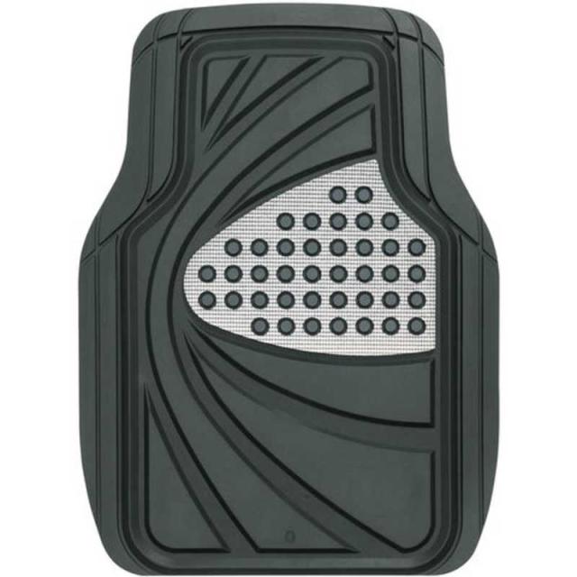他サイト： BONFORM 6449-01SI カーマット デザインラバー 軽/普通車用 フロント用1枚入り 防水 サイズ:48×65cm の商品画像
