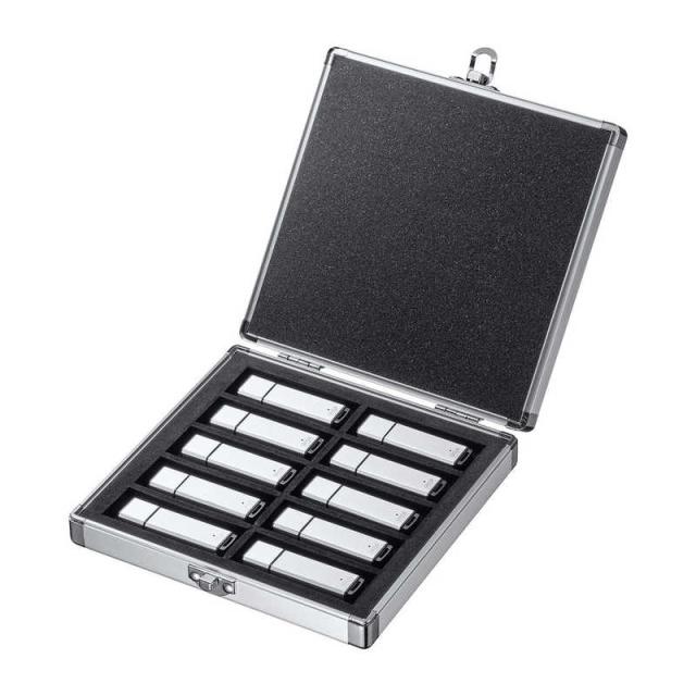 他サイト： サンワサプライ USBフラッシュメモリケース (10本収納)  FC-UFD1Nの商品画像
