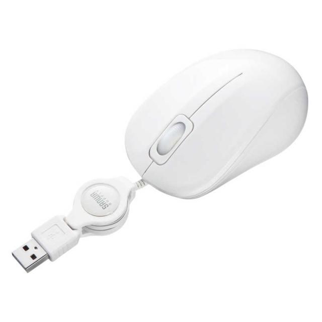 他サイト： サンワサプライ マウス SIAA抗菌 静音 [BlueLED /有線 /3ボタン /USB] ホワイト MA-MBSK315Wの商品画像