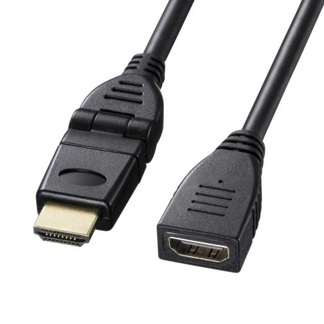 他サイト： サンワサプライ ハイスピードHDMI延長ケーブル(3Dコネクタ) KMHD203DEN10Nの商品画像
