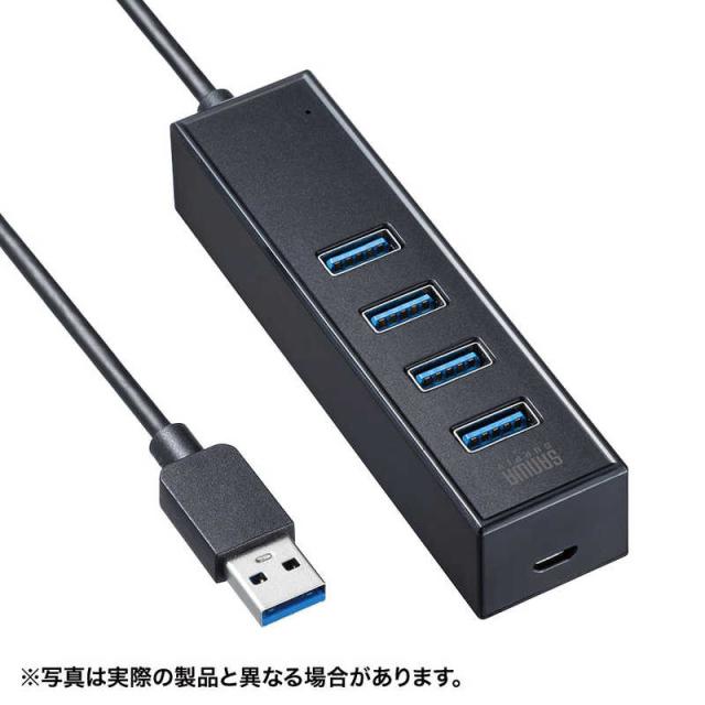他サイト： サンワサプライ 磁石付USB3.2Gen1 4ポートハブ USB3H405BKNの商品画像