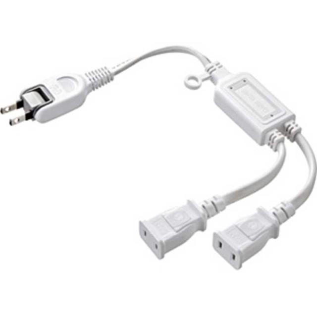 他サイト： サンワサプライ ACアダプタ専用電源延長コード 2P 2個口 0.4m TAP-EX2WNの商品画像