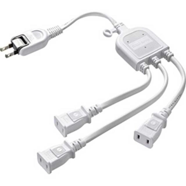 他サイト： サンワサプライ ACアダプタ専用電源延長コード 2P 3個口 0.5m TAP-EX3WNの商品画像