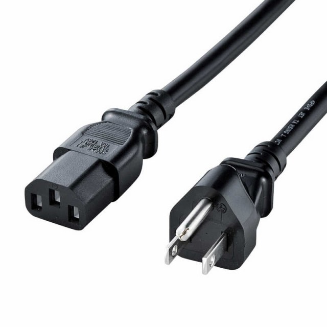 他サイト： サンワサプライ 電源コード(3P・4m・ブラック) KB-D3247Aの商品画像