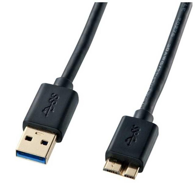 他サイト： サンワサプライ 0.5m USB3.0ケーブル「A」⇔「microB」(ブラック) KU30-AMC05BKの商品画像