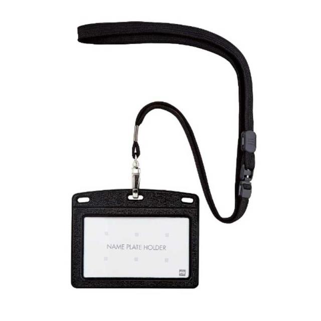 他サイト： オープン工業 吊り下げ名札1P黒 N-123P-BKの商品画像