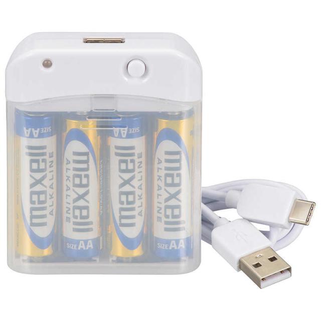 他サイト： オーム電機 電池式充電器 スマートフォン用 USB TypeC 800mAh 付属ケーブル長: 1m AudioComm [1ポの商品画像