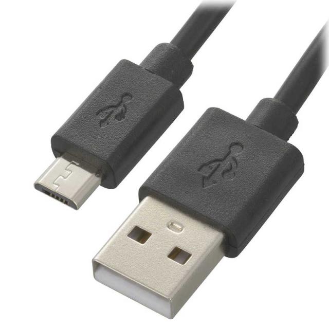 他サイト： オーム電機 USBケーブル2A USB-マイクロB 3m [Type-Aオス /microBオス] SMT-LB3M-Kの商品画像