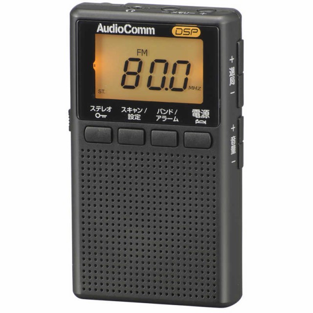 他サイト： オーム電機 ポータブルラジオ ワイドFM対応 ブラック RAD-P209S-Kの商品画像