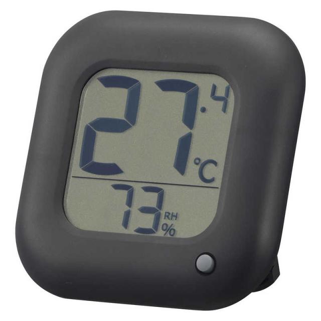 他サイト： オーム電機 温度が見やすい温湿度計 [デジタル] ブラック TEM-100B-Kの商品画像