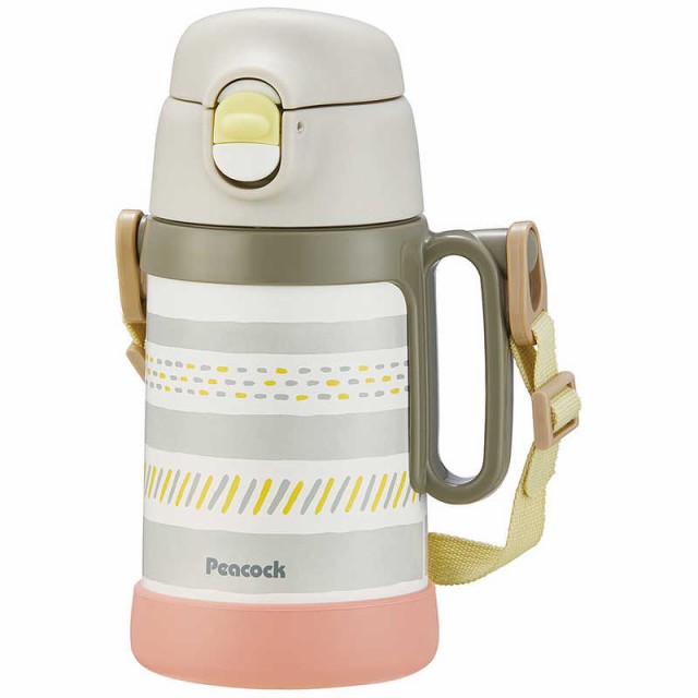 他サイト： ピーコック 2WAYタイプ(コップ&ストレート)ドリンクボトル [490ml ワンタッチ] グレー ASN-W50の商品画像