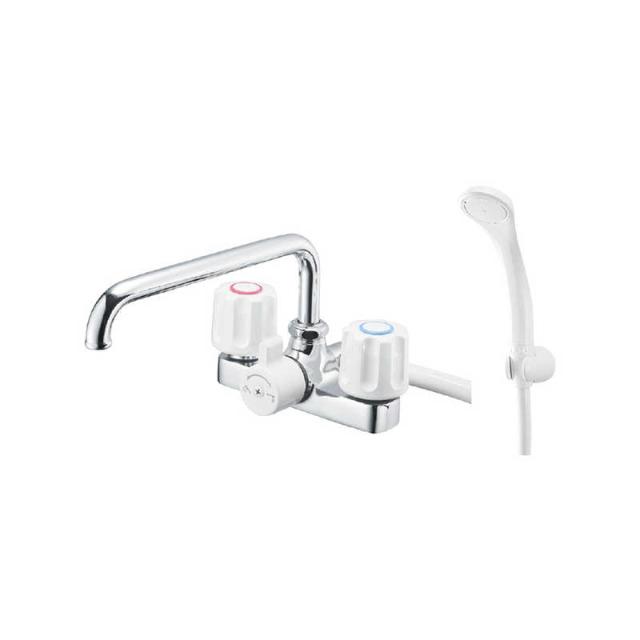 他サイト： 三栄水栓 ツーバルブデッキシャワー混合栓 SK710-W-13の商品画像