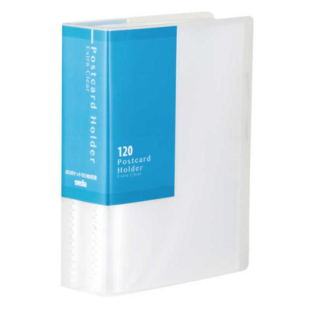 他サイト： セキセイ はがきホルダー(1段/60ポケット/120枚収納)高透明 A6-S(ホワイト) SKK120Kの商品画像