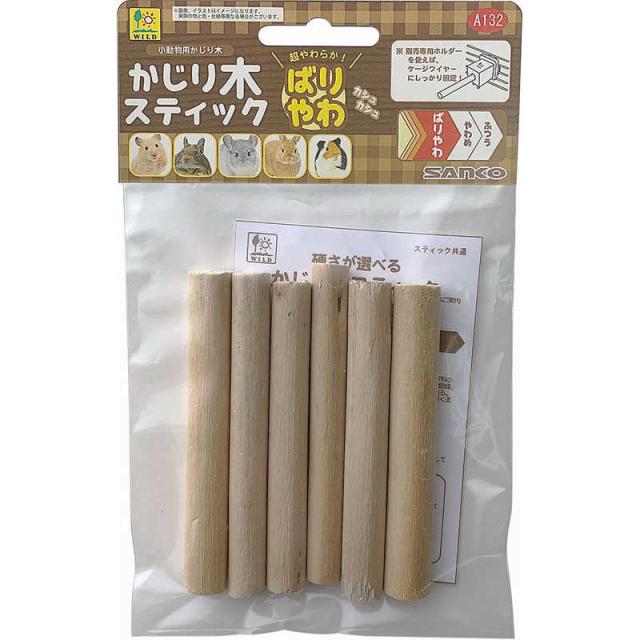 他サイト： 三晃商会 かじり木スティック ばりやわ 6本入 の商品画像