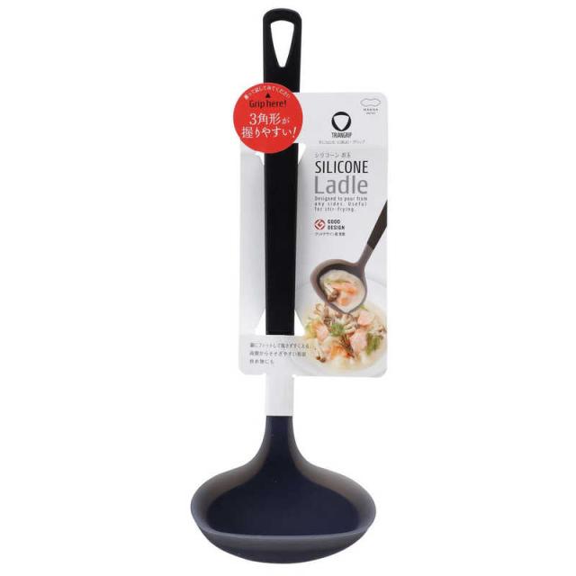 他サイト： マーナ トライアングリップ シリコーンお玉 K534BK (ブラック)の商品画像