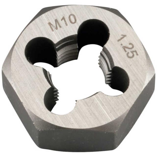他サイト： イチネンミツトモ 六角ダイス M10×1.25mm 六角サイズ21mm(合金工具鋼) 22239の商品画像