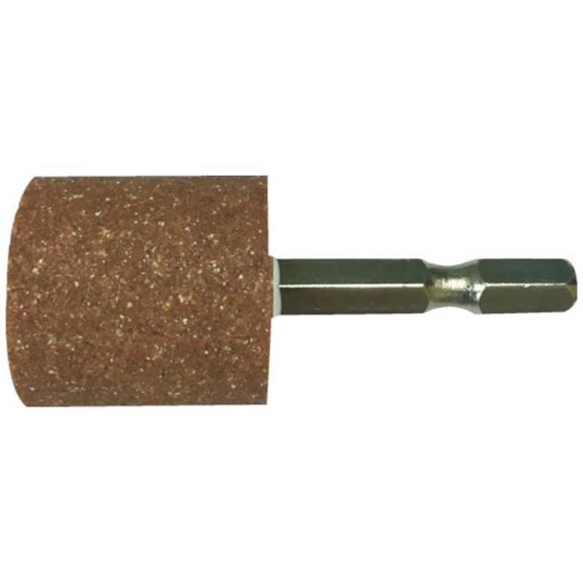 他サイト： イチネンミツトモ RELIEF 六角軸 軸付砥石 金属用(WA) 円筒型 φ25×25mm 27801の商品画像