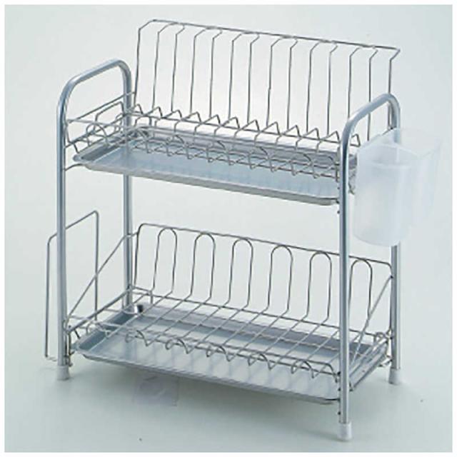 他サイト： パール金属 シンプルウェア スリム2段式水切りバスケット HW-7302の商品画像