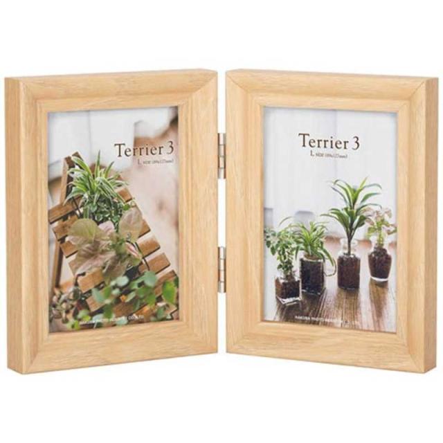 他サイト： ハクバ フォトフレーム テリア3 (ナチュラル)L 2面 タテ FWTR3NTL2Tの商品画像