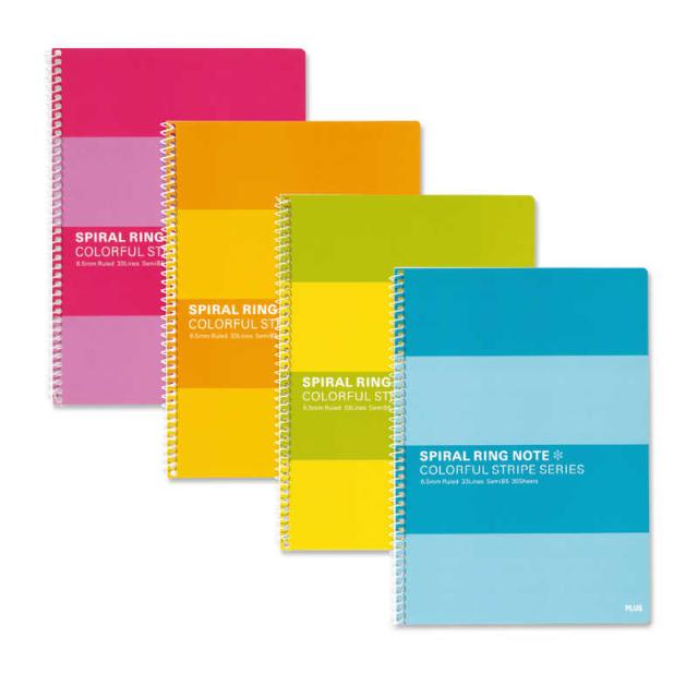 他サイト： プラス ノート スパイラルリングタイプ セミB5 4冊パック RS-030-4Pの商品画像