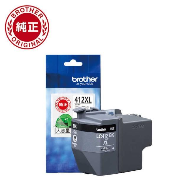 他サイト： ブラザー brother 純正 大容量インクカートリッジ ブラック LC412XLBKの商品画像