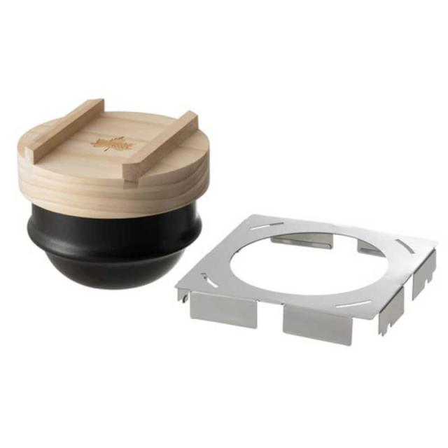 他サイト： ロゴス アウトドアクッカー ひとり羽釜土鍋 81062250の商品画像