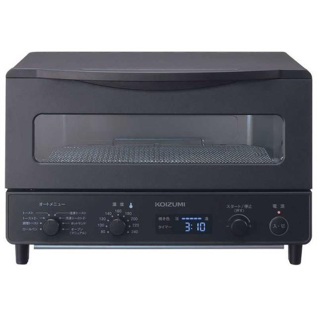他サイト： コイズミ KOIZUMI オーブントースター 1225W/食パン4枚 ブラック KOS-1236の商品画像