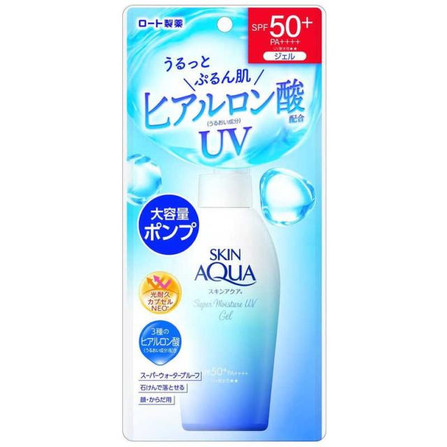 他サイト： ロート製薬 SKIN AQUA(スキンアクア)スーパーモイスチャージェル ポンプ 140g SPF50+ / PA++++ の商品画像