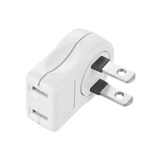 他サイト： アイメディア L字型コンセントタップ 2個組 AY02SA01W 1010029の商品画像