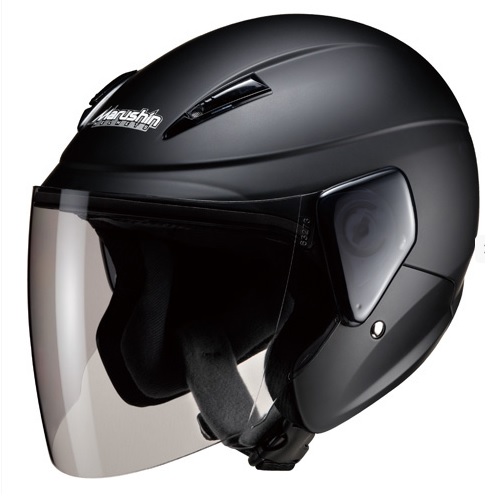他サイト： マルシン工業(Marushin) セミジェットヘルメット M-520 マットブラック フリー 00005209 バイクの商品画像