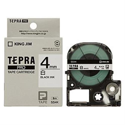 他サイト： 白ラベルテープ 「テプラPRO」(白テープ/黒文字/4MM幅)        SS4Kの商品画像