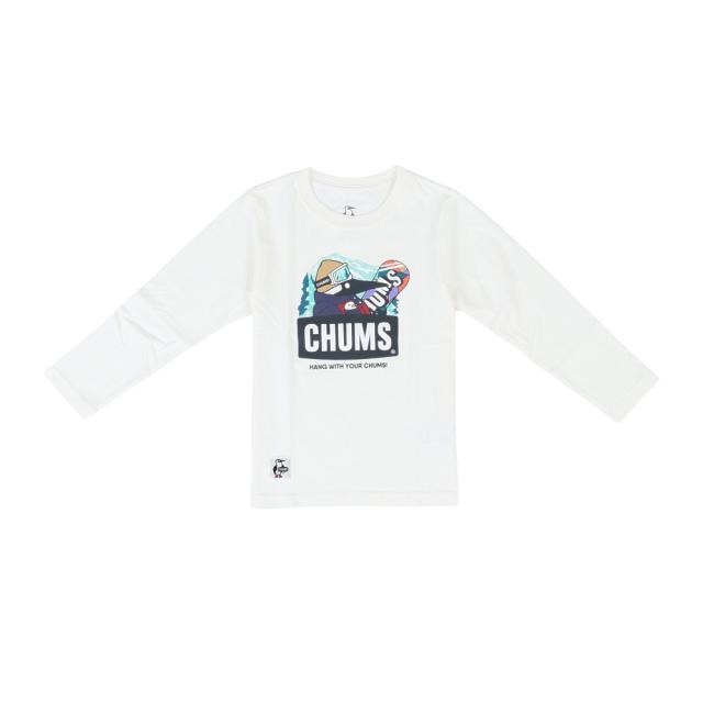 チャムス CHUMS Tシャツ 長袖 ジュニア キッズスノーボーディングブービーロングスリーブTシャツ Kids Snowboarding Booby L/S T-Shirt CH21-1252 White