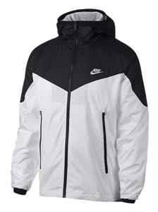 white black and grey nike windbreaker