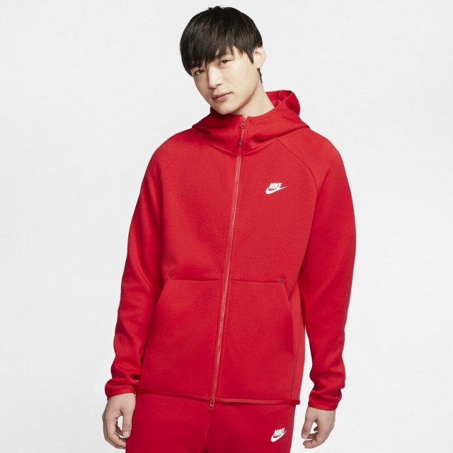 red and white hoodie